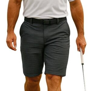 Hang Ten Hybrid Shorts Striped Golf Casual Activewear Shorts Size 34